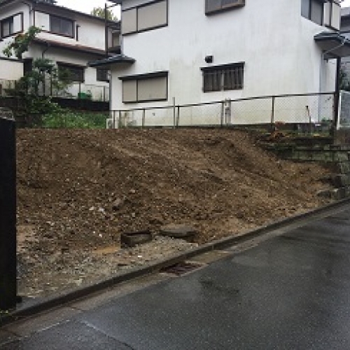逗子市沼間１棟造成工事｜造成工事｜株式会社総栄　施工前