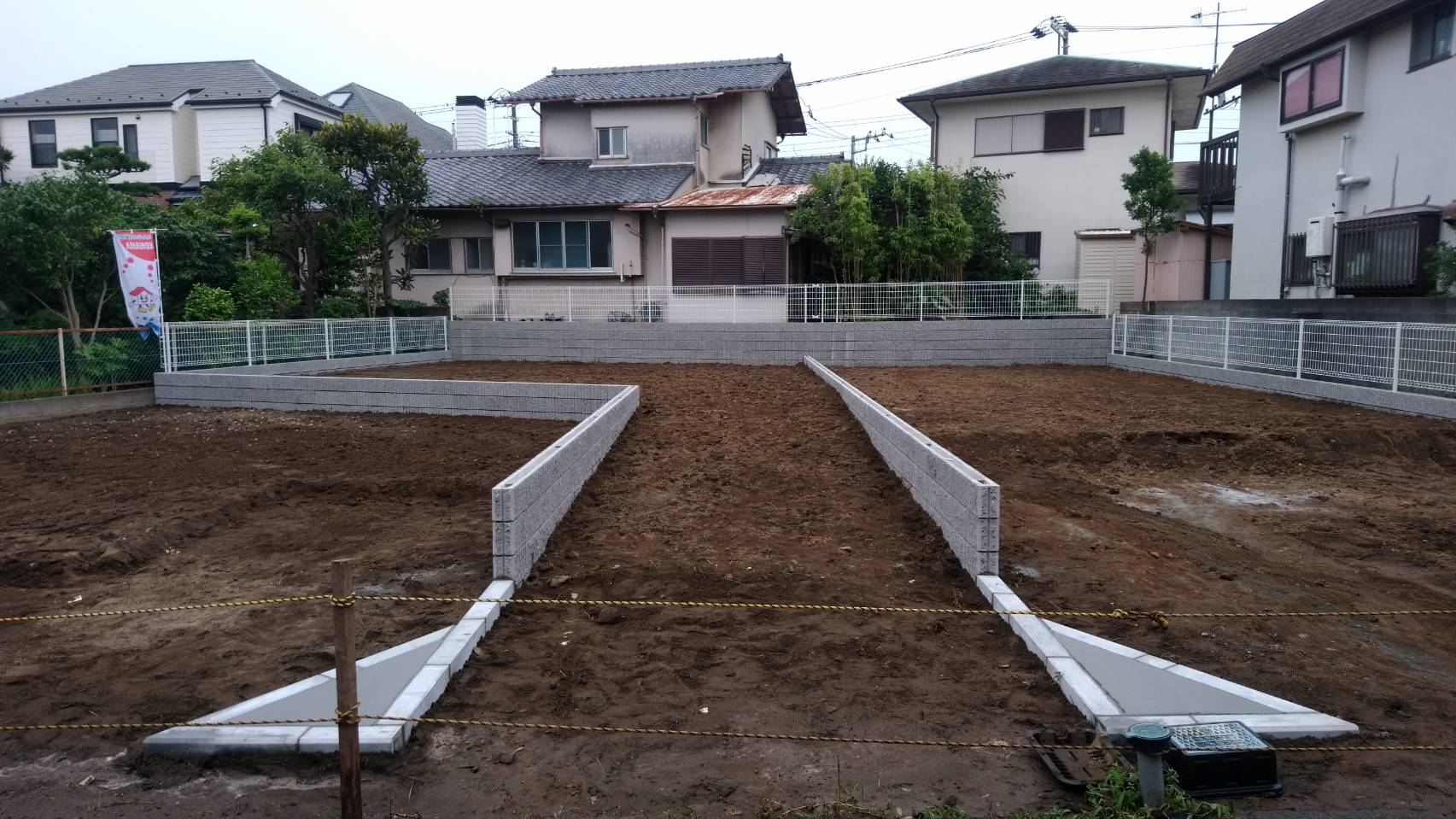 藤沢市鵠沼海岸3区画｜造成工事｜株式会社総栄　施工実績イメージ１