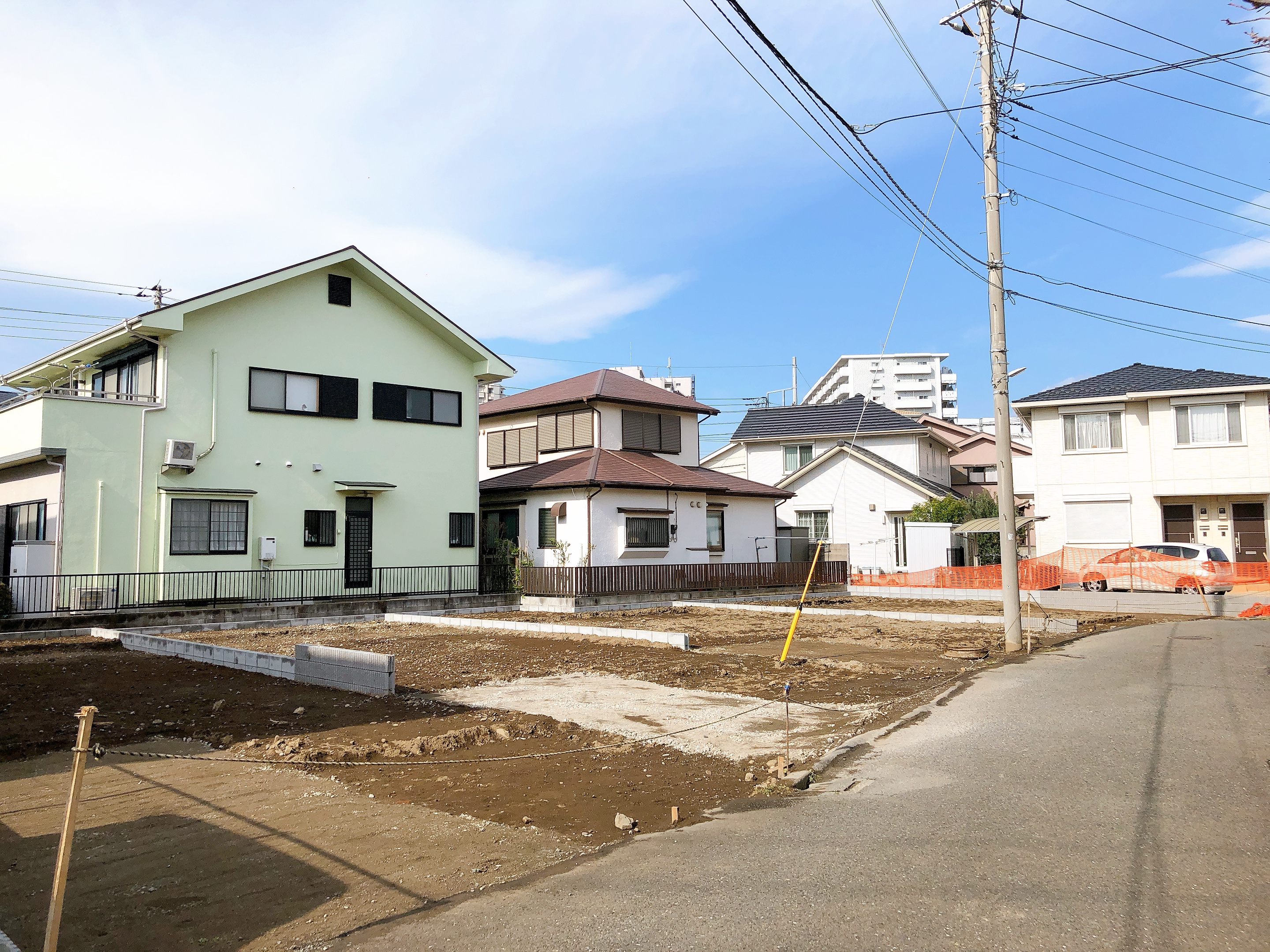 藤沢市辻堂新町３丁目４棟宅地造成工事｜造成工事｜株式会社総栄　施工実績イメージ１